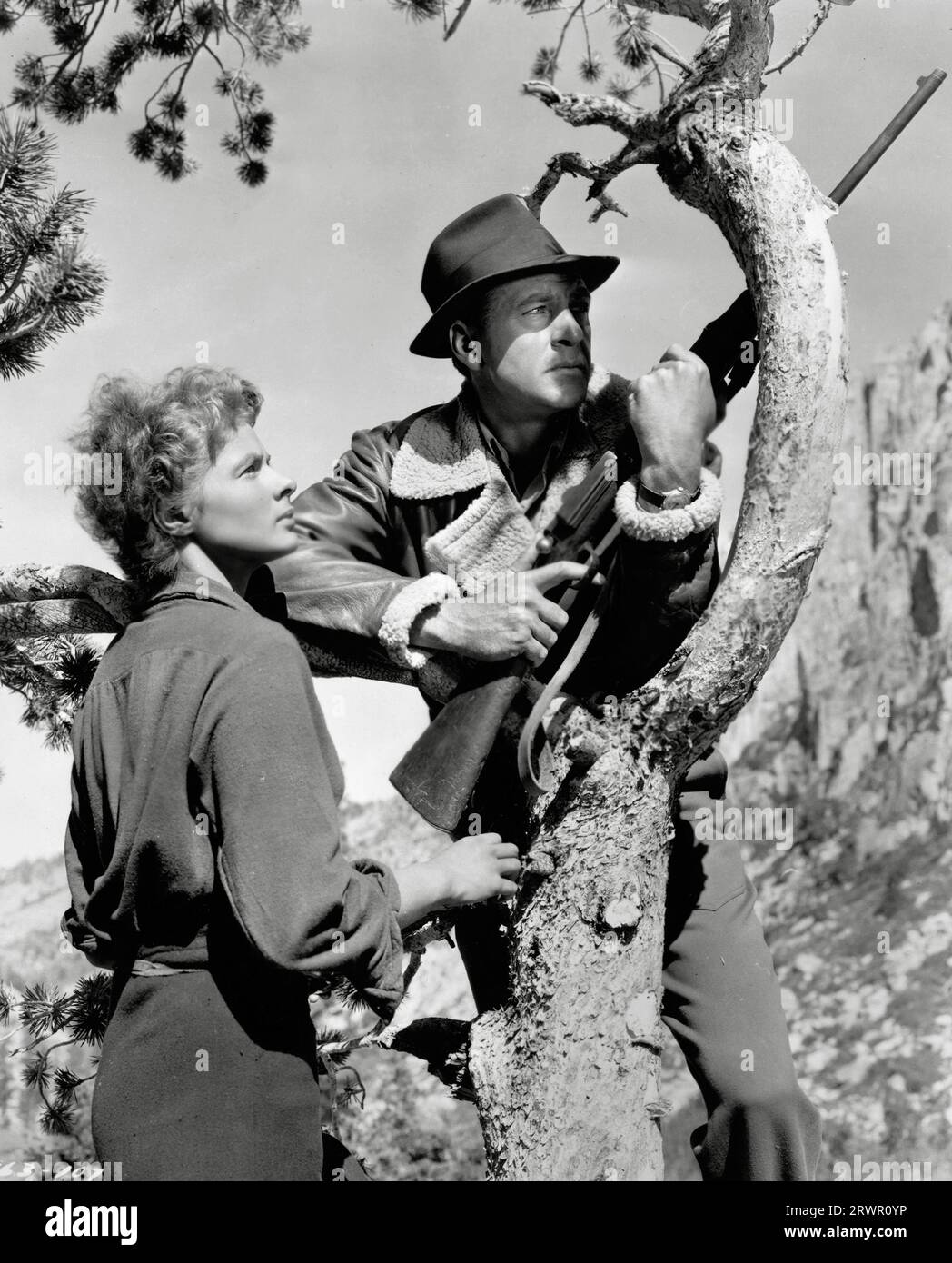 Ingrid Bergman, Gary Cooper, 'For Whom The Bell Tolls' (1943). Photo credit: Paramount (File Reference # 34580-277THA) Stock Photo