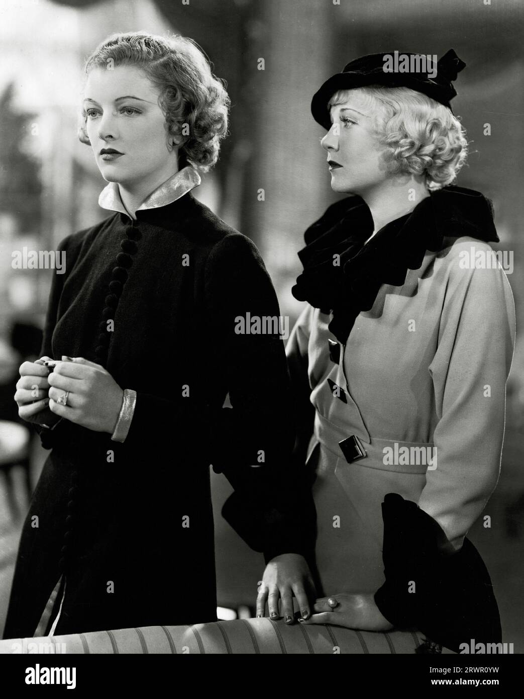 Myrna Loy, Una Merkel, 'Evelyn Prentice' (1934). Photo credit: MGM (File Reference # 34580-266THA) Stock Photo
