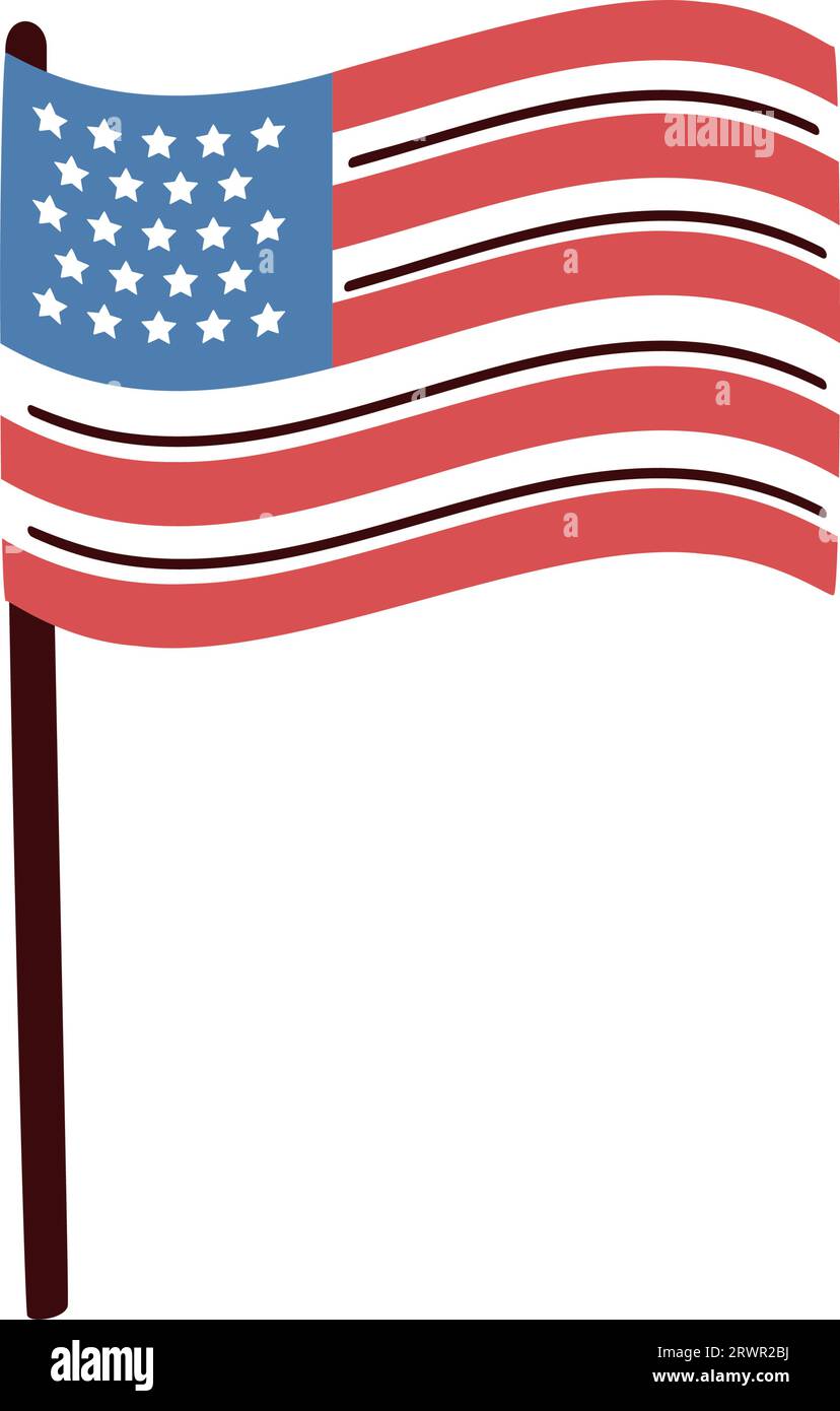 american flag illustration vector isolated Stock Vector Image & Art - Alamy