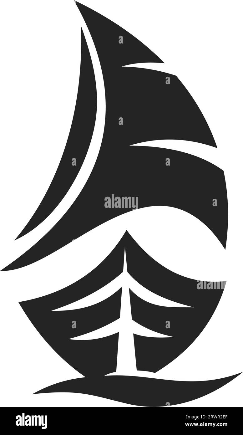sailing logo template Isolated. Brand Identity. Icon Abstract Vector