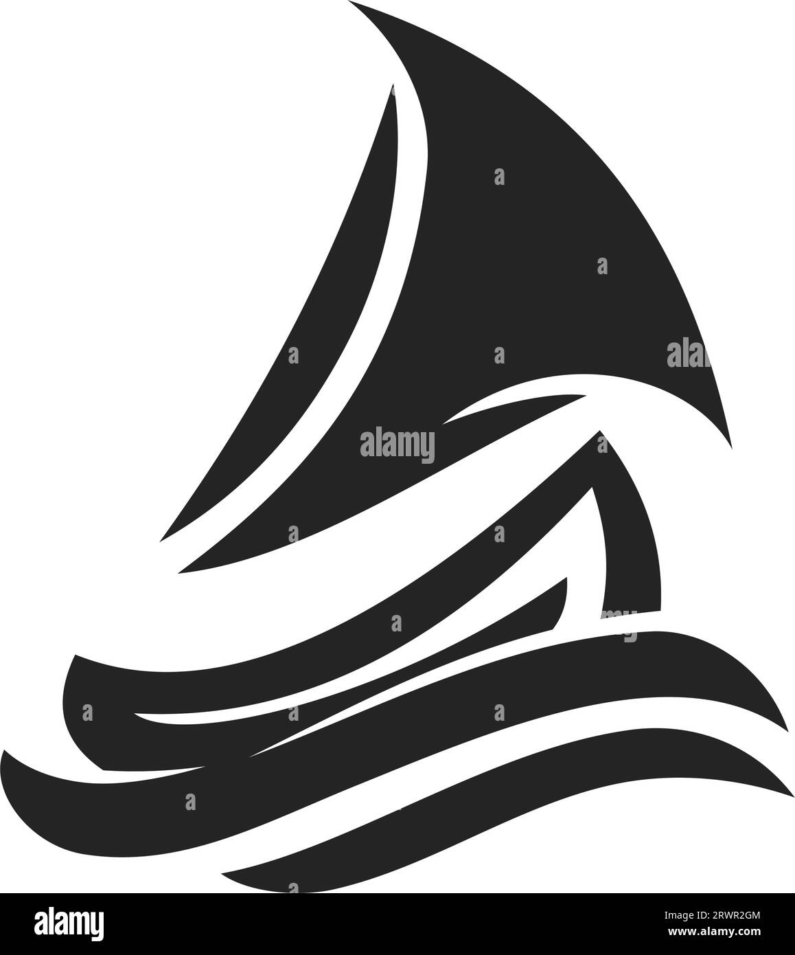 sailing logo template Isolated. Brand Identity. Icon Abstract Vector