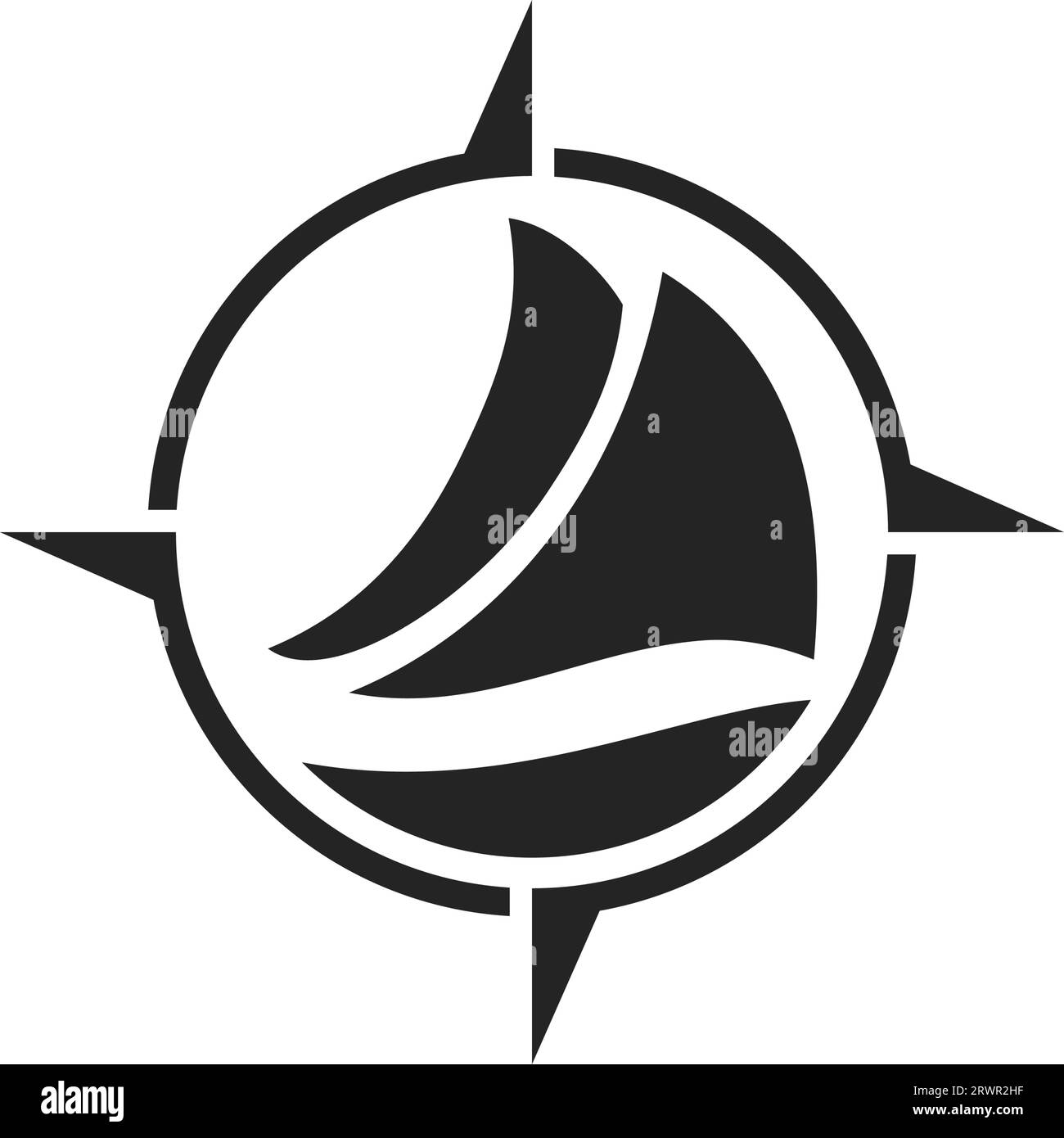 sailing logo template Isolated. Brand Identity. Icon Abstract Vector