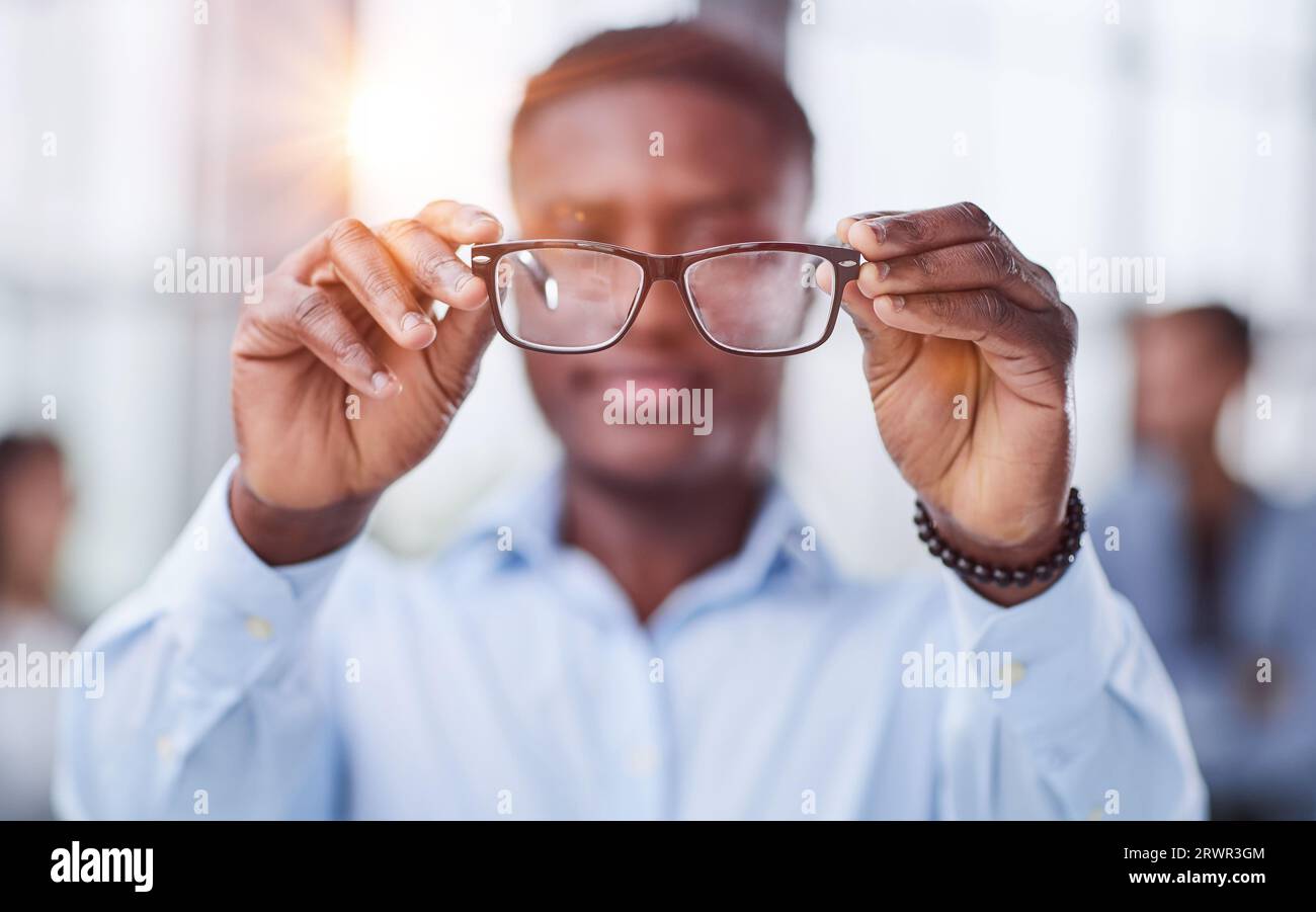 Man in glasses blue shirt hi-res stock photography and images - Alamy