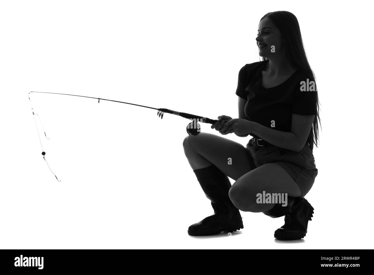 Fishing rod Black and White Stock Photos & Images - Page 2 - Alamy
