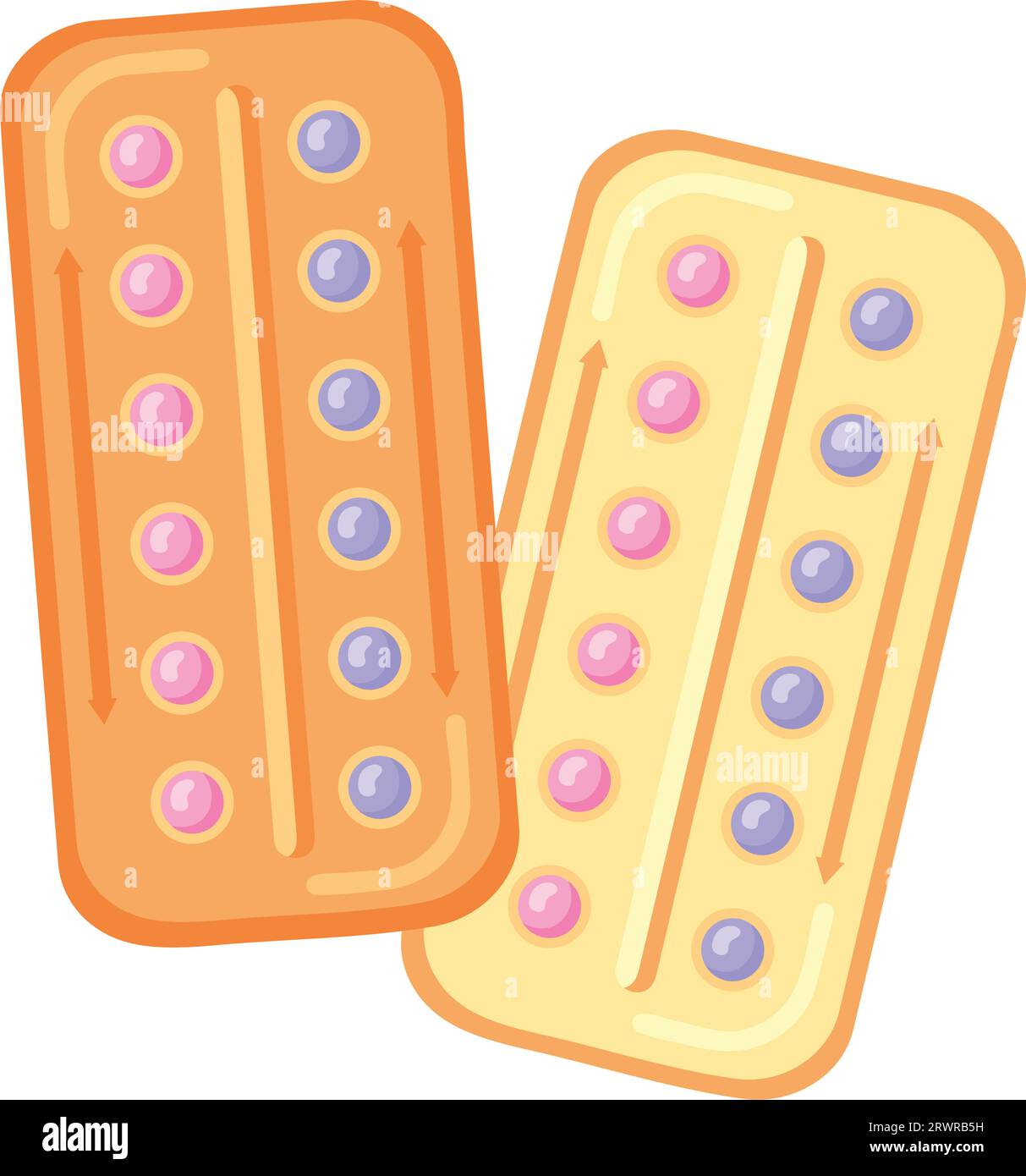 birth control pills tablets vector isolated Stock Vector