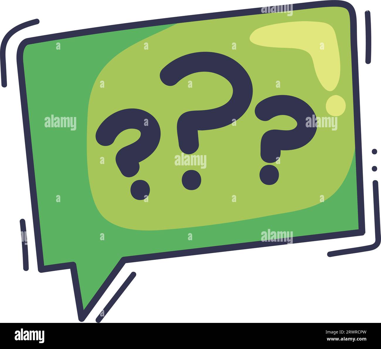 speech bubble with interrogation sign social media Stock Vector Image ...