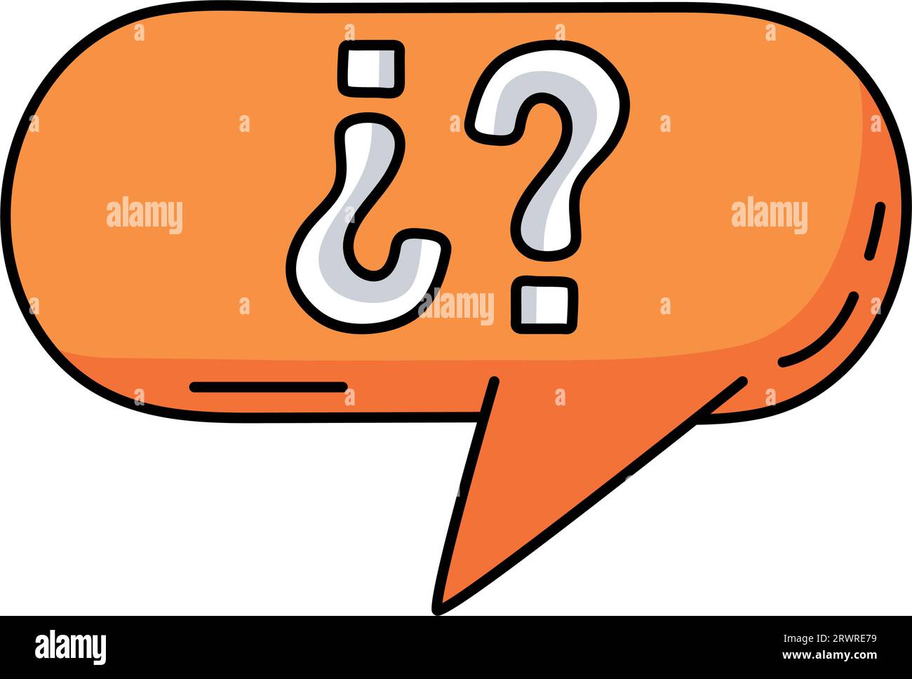 speech bubble orange vector isolated Stock Vector Image & Art - Alamy