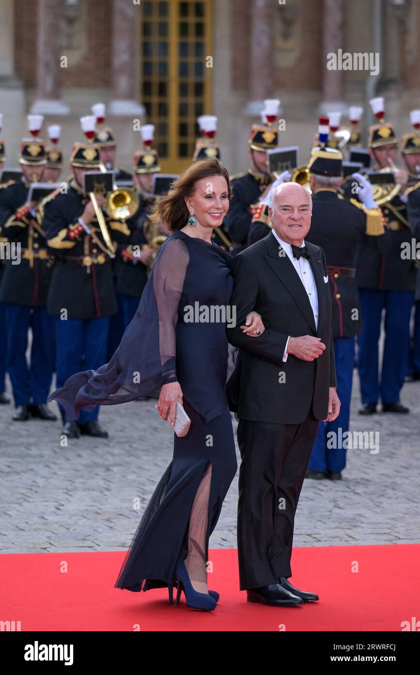Versailles, France. 20th Sep, 2023. American businessman and philanthropist Henry Kravis and wife Marie-Josee arrive to attend the state banquet at the Palace of Versailles, west of Paris, France on September 20, 2023, on the first day of King Charles III state visit to France. Photo by Ammar Abd Rabbo/ABACAPRESS.COM Credit: Abaca Press/Alamy Live News Stock Photo