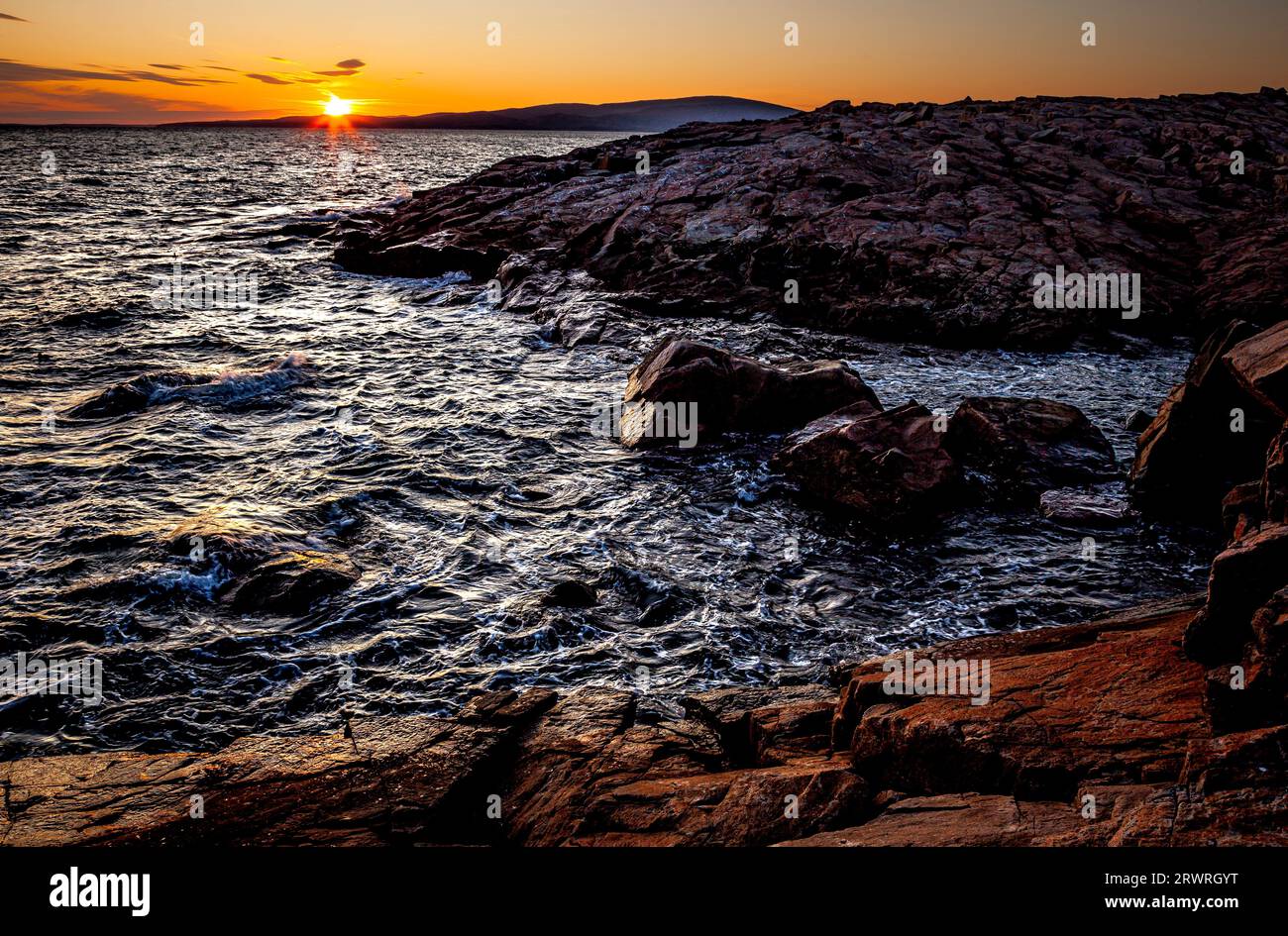 Coastline   Acadia National Park, Schoodic, Maine, USA Stock Photo