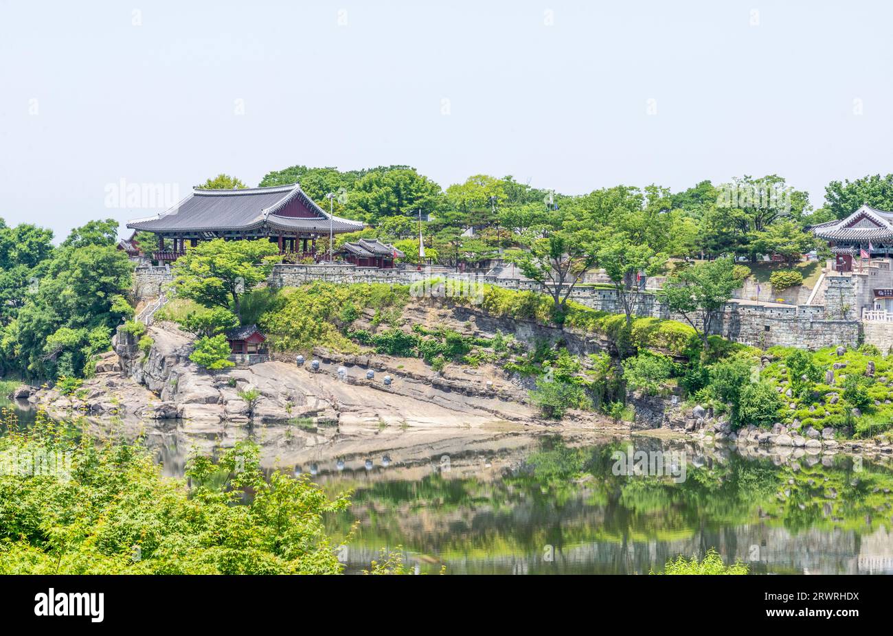 Jinjuseong Fortress, a famous tourist attraction in Korea Stock Photo