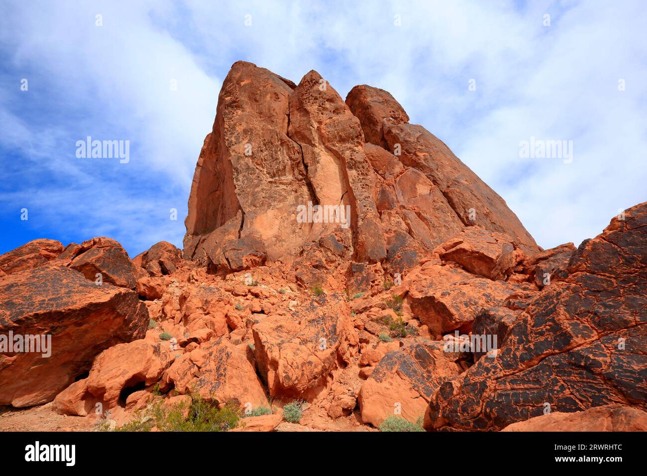 Gibraltar Rock close up - Valley of Fire State Park, Nevada Stock Photo