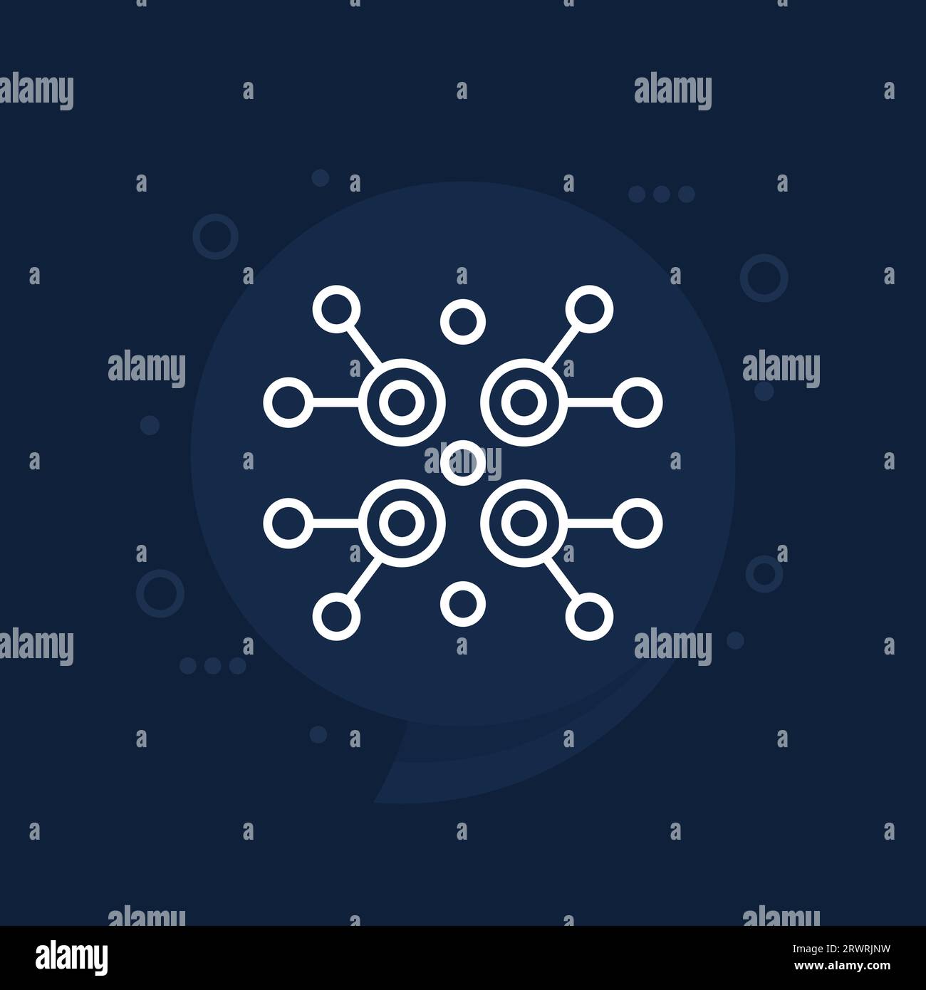 nodes, data structure line icon for web Stock Vector Image & Art - Alamy