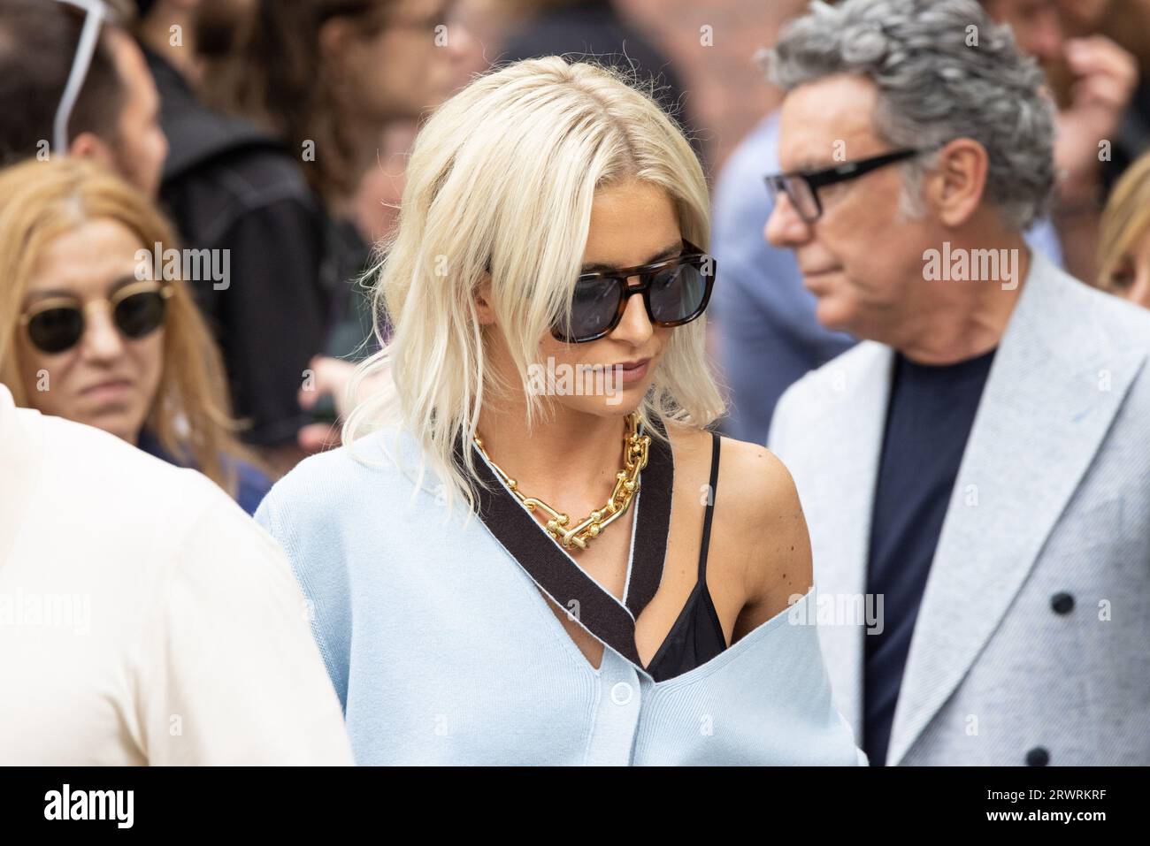 Milan, Italy. 20th Sep, 2023. Caro Daur attends the Fendi Spring Summer