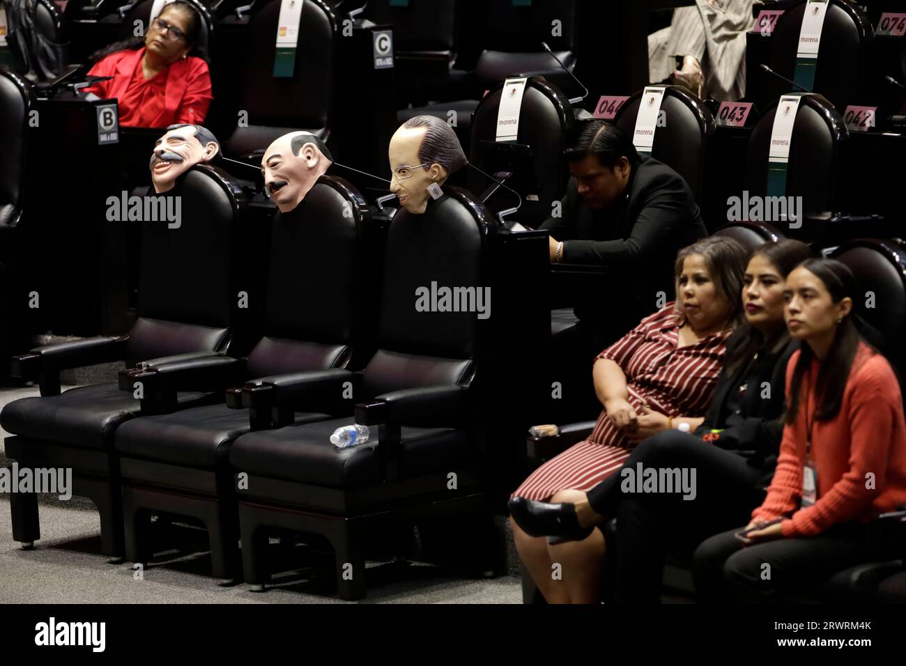Mexico city mexico 20th sep 2023 the masks with the faces of the