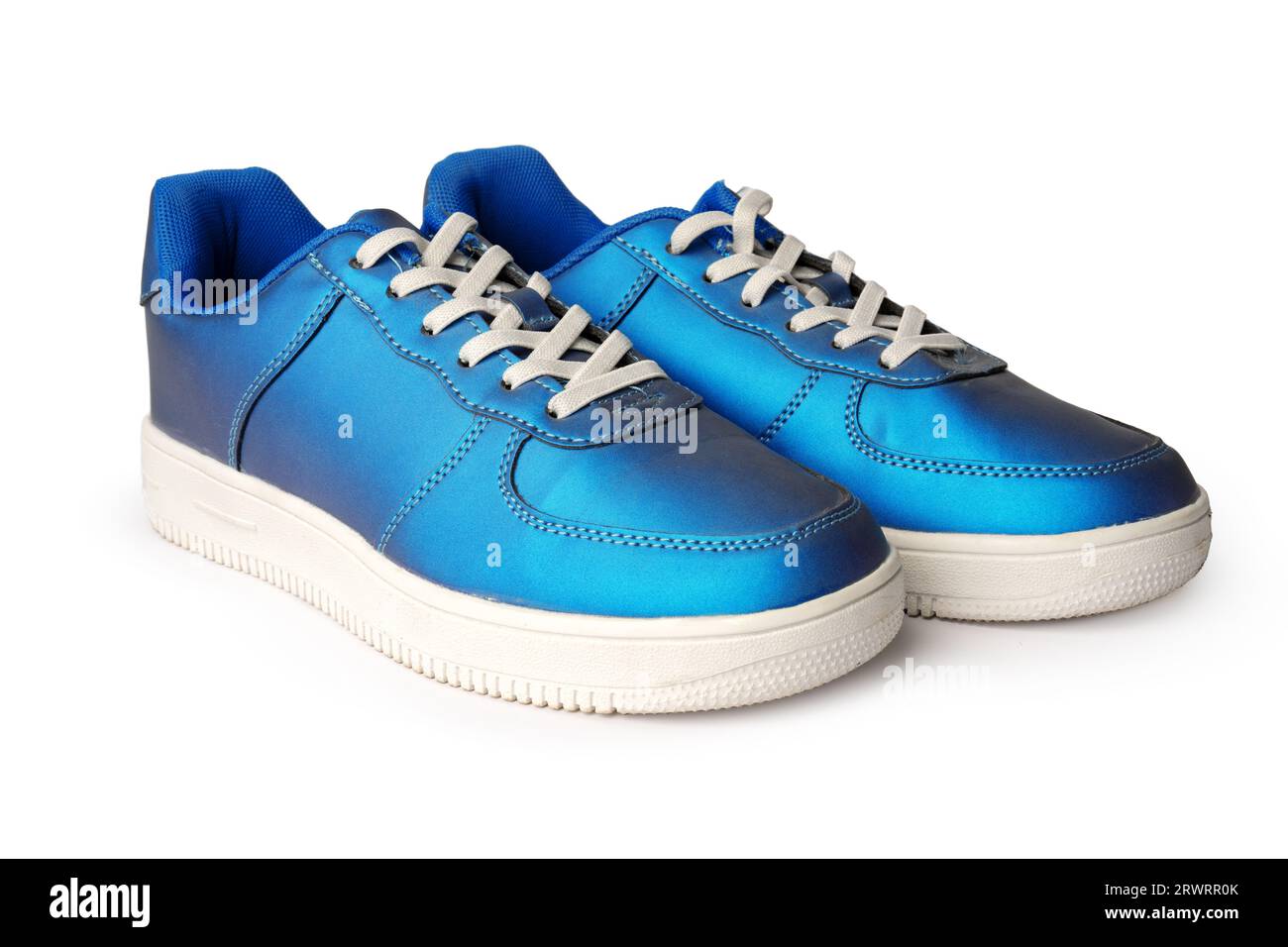 Pair of new sneakers isolated on white background Stock Photo - Alamy