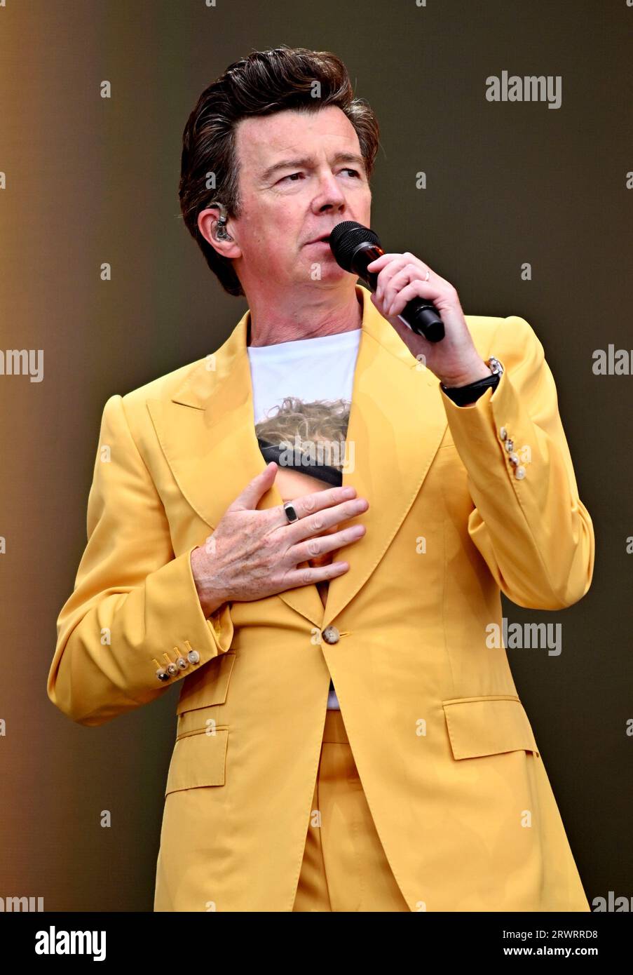 Rick Astley Performing At The Bbc Radio 2 In The Park Leicester