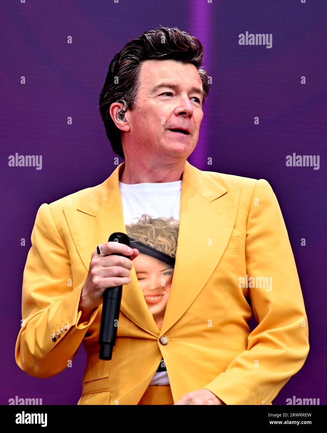 Rick Astley Performing At The BBC Radio 2 In The Park Leicester 
