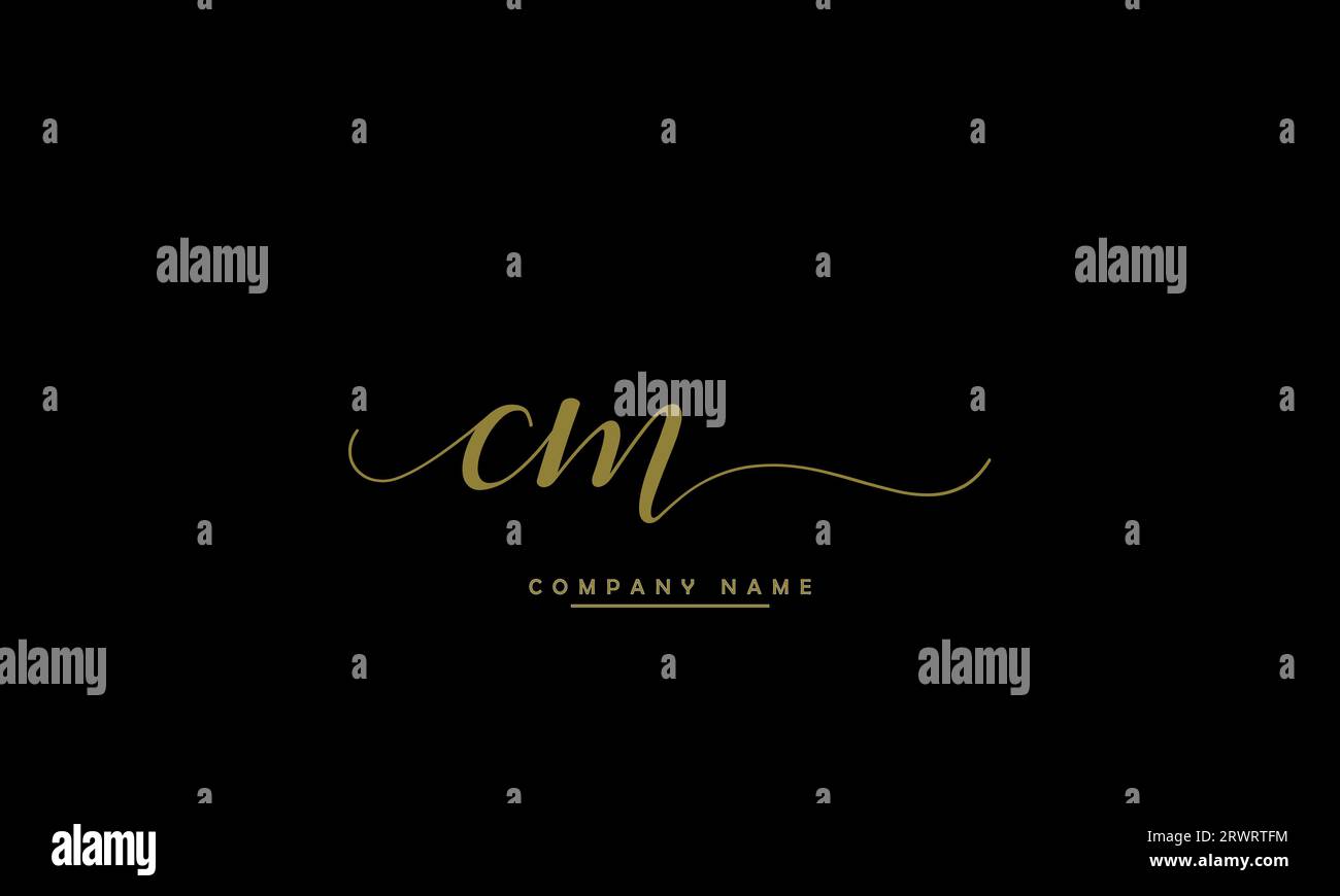 CM, MC Abstract Letters Logo Monogram Stock Vector