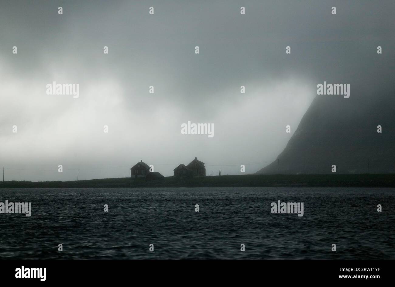 Storm in the fjord Stock Photo - Alamy