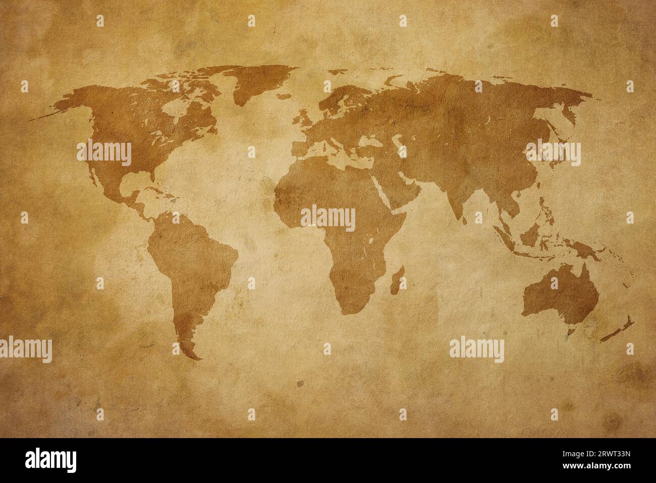 Old map of the world in grunge style. Perfect vintage background Stock ...