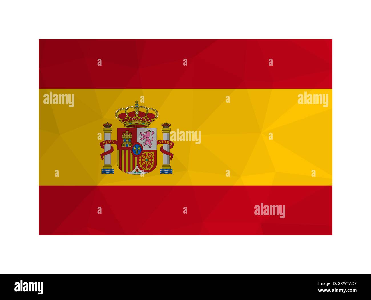 Vector isolated illustration. National Spanish flag with red, yellow ...