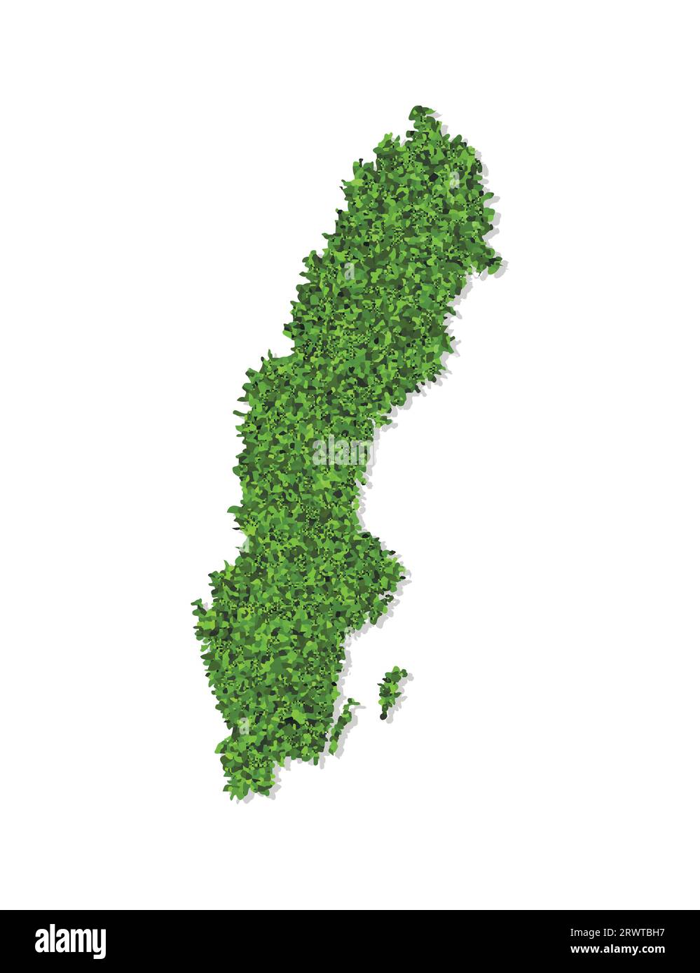 Sweden set detailed country shape with region Vector Image