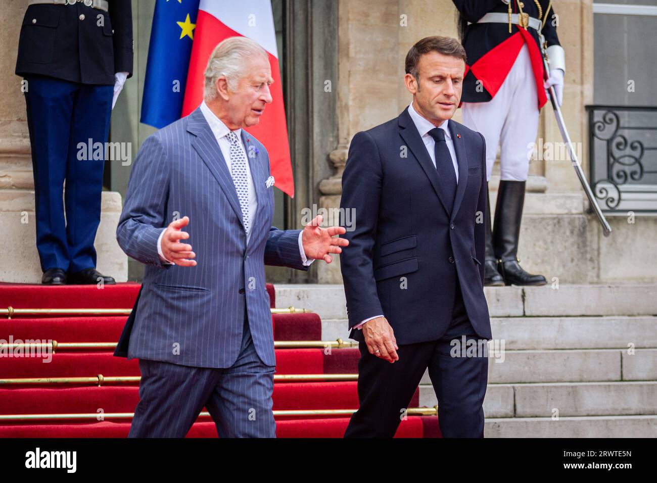 Paris, France. 20th Sep, 2023. French President Emmanuel Macron and ...