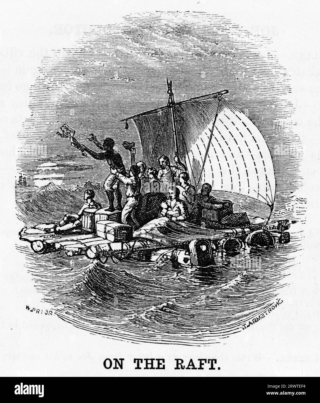 Makeshift raft Black and White Stock Photos & Images Alamy