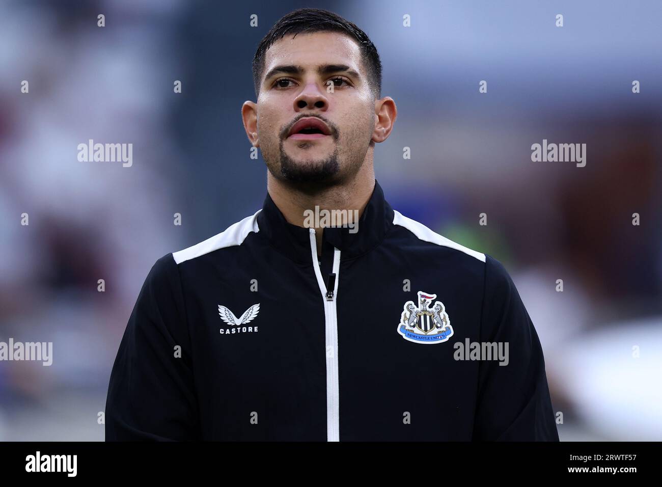 Bruno Guimaraes of Newcastle United Fc during warm up before the Uefa