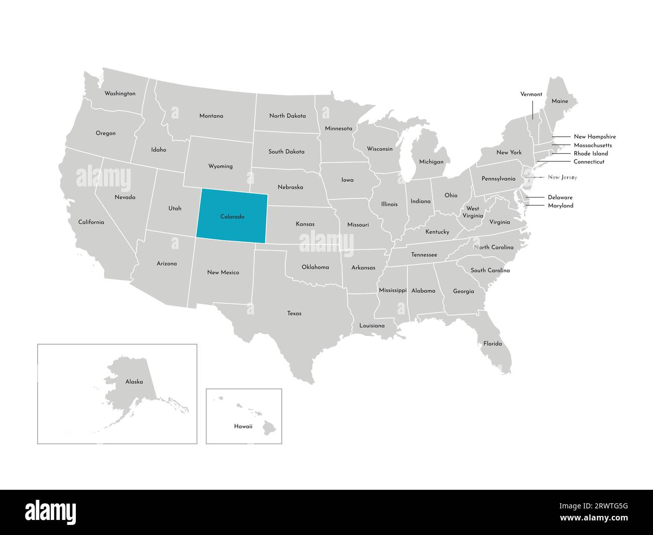 Colorado state map hi-res stock photography and images - Alamy