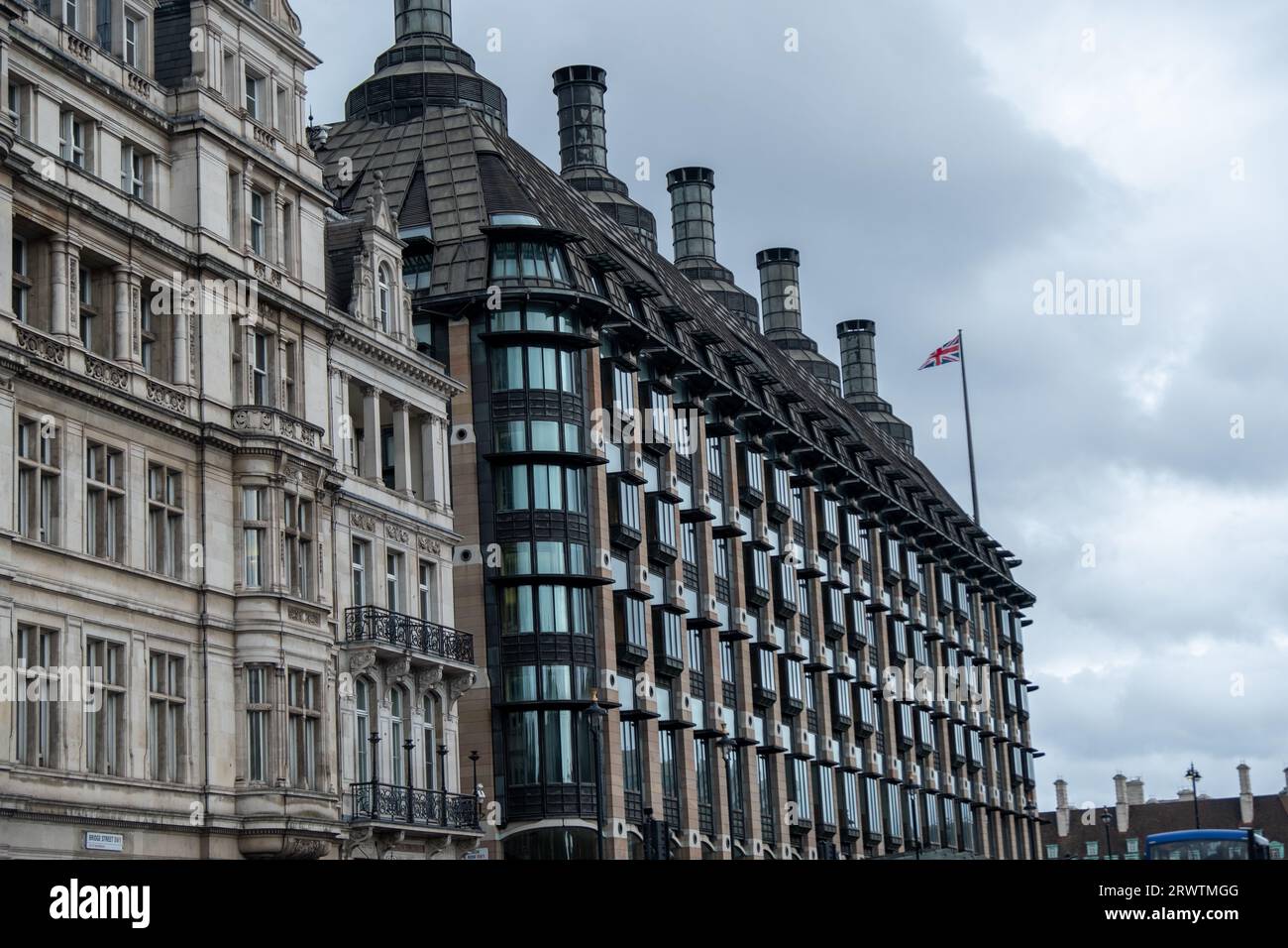 LONDON- SEPTEMBER, 18, 2023: Portcullis House, British government building opposite the Houses of parliament Stock Photo