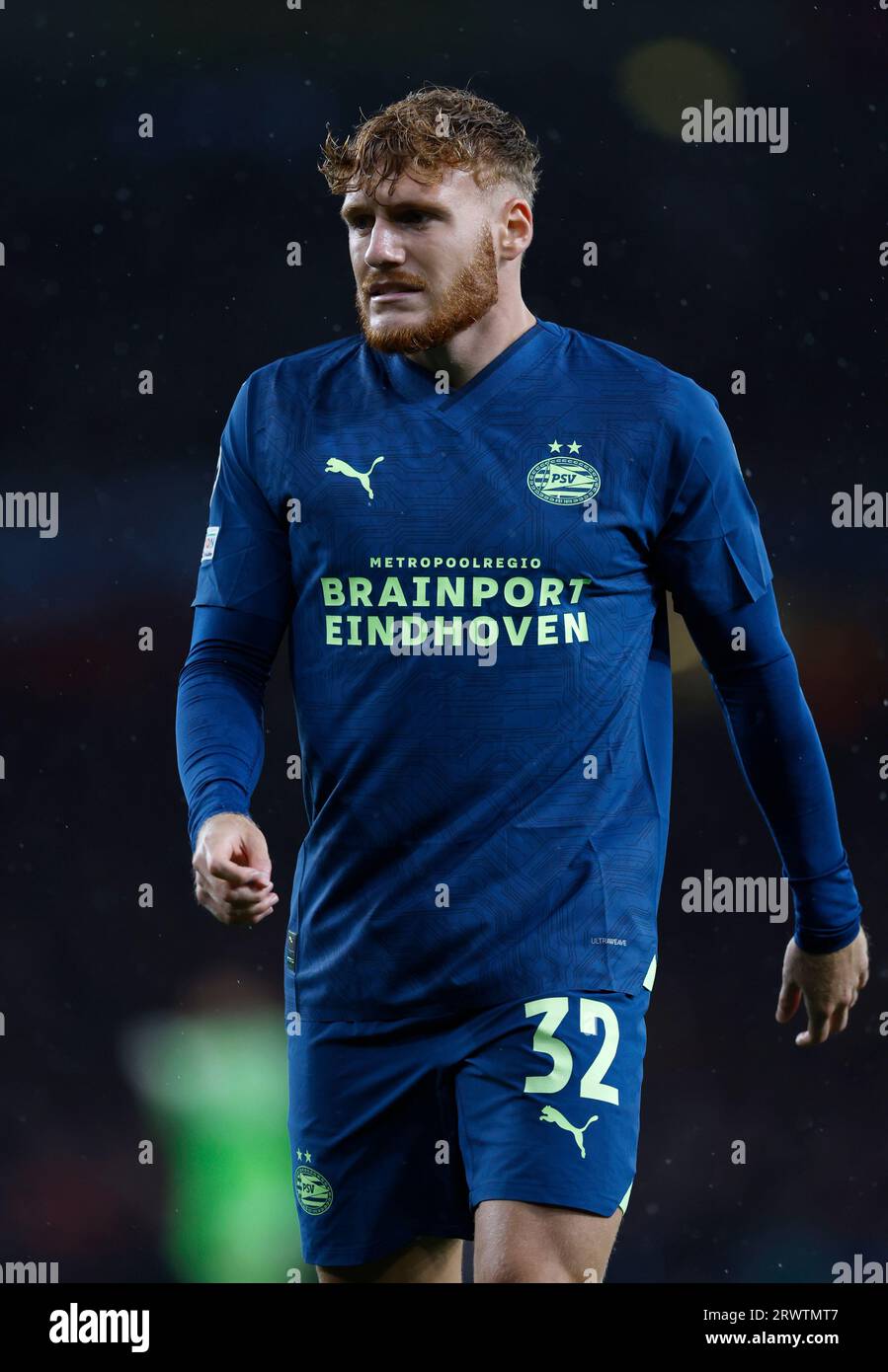 PSV Eindhoven's Yorbe Vertessen during the UEFA Champions League Group B  match at the Emirates Stadium, London. Picture date: Wednesday September  20, 2023 Stock Photo - Alamy