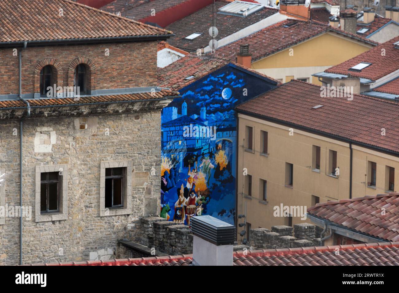 street art in Vitoria, Basque Country, Spain Stock Photo Alamy