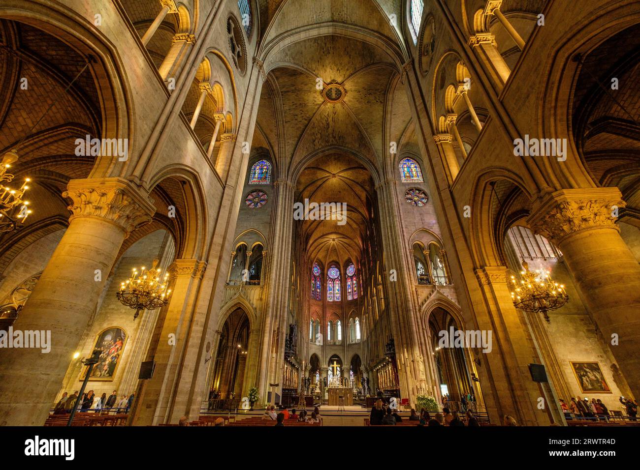 Cathédrale Notre Dame, sede de la archidiócesis de París, Paris, France,Western Europe Stock Photo