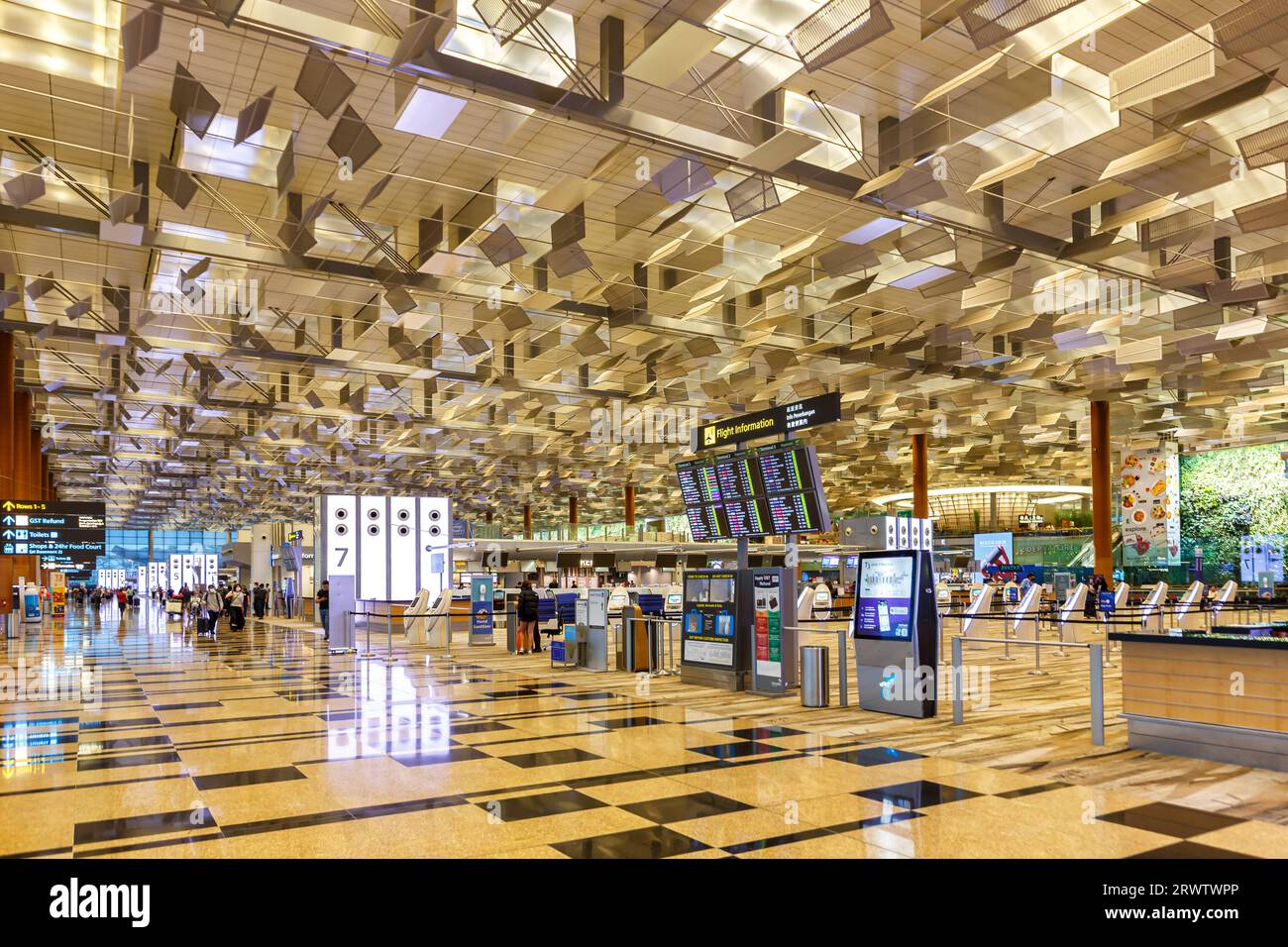 Changi, Singapore - February 2, 2023: Changi International Airport Terminal 3 in Singapore. Stock Photo
