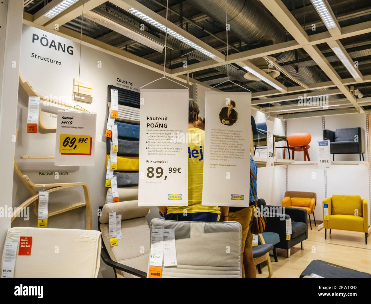 Paris, France Aug 31, 2023 Inside the iconic IKEA Swedish store