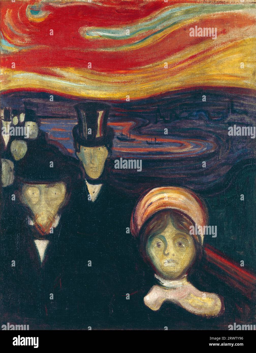 Edvard Munch - Anxiety 1893 Stock Photo