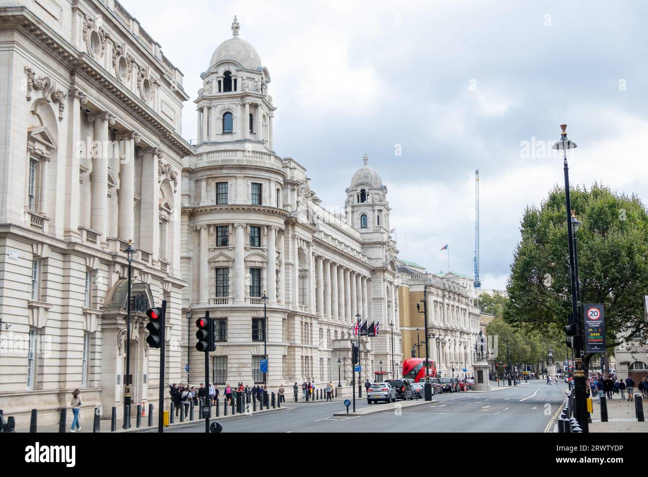 LONDON- SEPTEMBER, 18, 2023: Raffles at the OWO, luxury hotel on Whitehall- City of Westminster Stock Photo