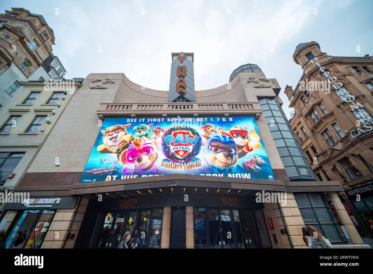 LONDON SEPTEMBER, 19, 2023 Paw Patrol The Mighty Movie advertised