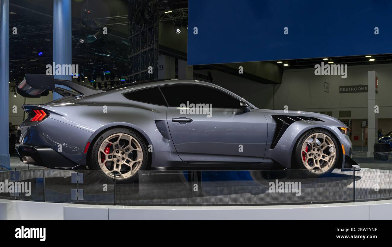 DETROIT, MI/USA SEPTEMBER 14, 2023 A 2025 Ford Mustang GTD supercar