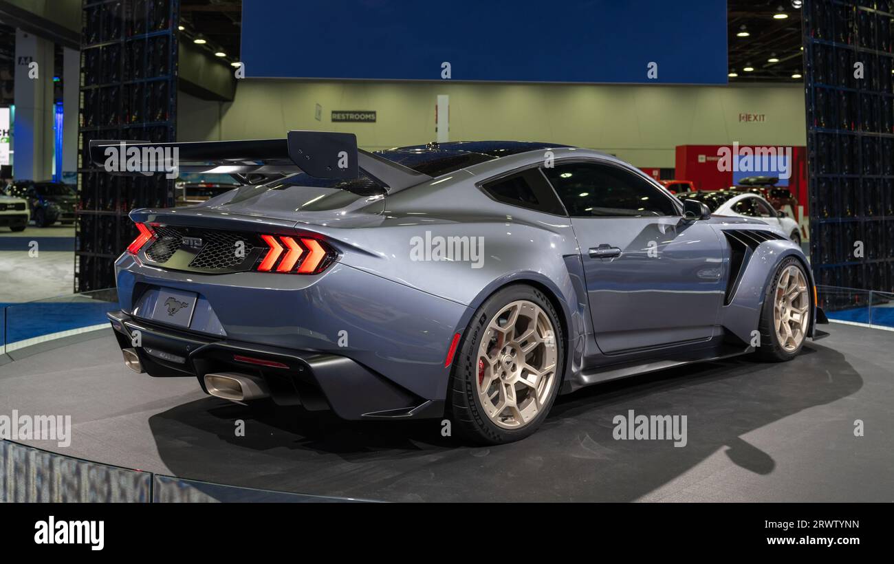 DETROIT, MI/USA SEPTEMBER 14, 2023 A 2025 Ford Mustang GTD supercar