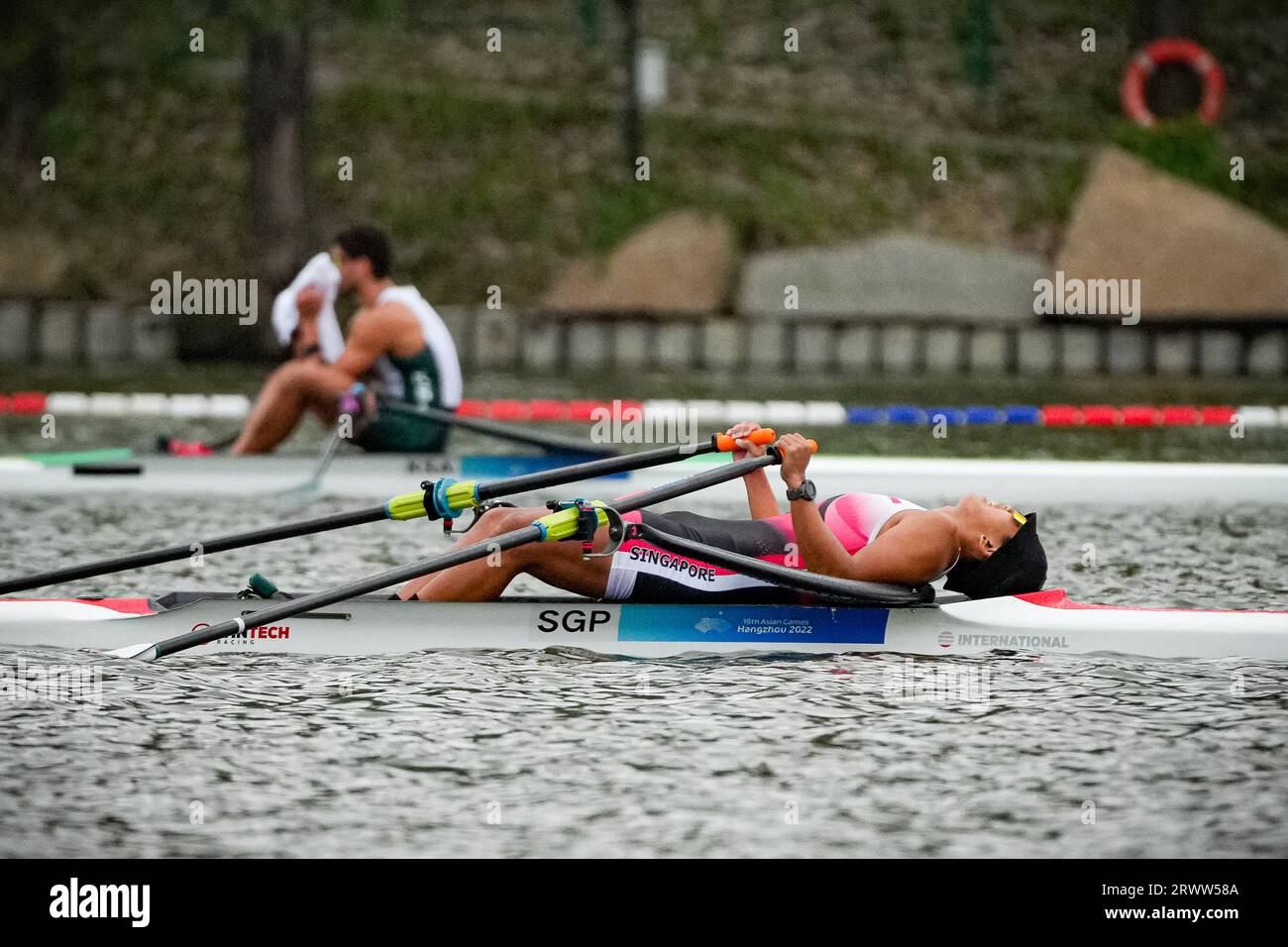 Hangzhou, China's Zhejiang Province. 21st Sep, 2023. Toh Guo Wei (front ...