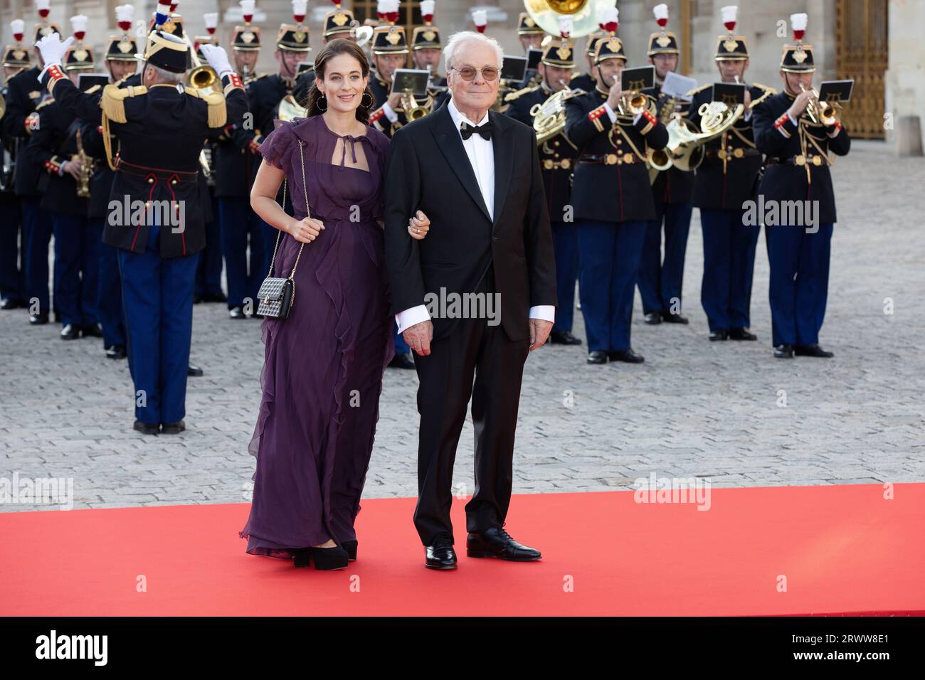 Versailles, France.  20 September 2023.  State dinner in honour of King Charles III and Queen Camilla, Louise and David De Rothschild, François Loock / Alamy Stock Photo