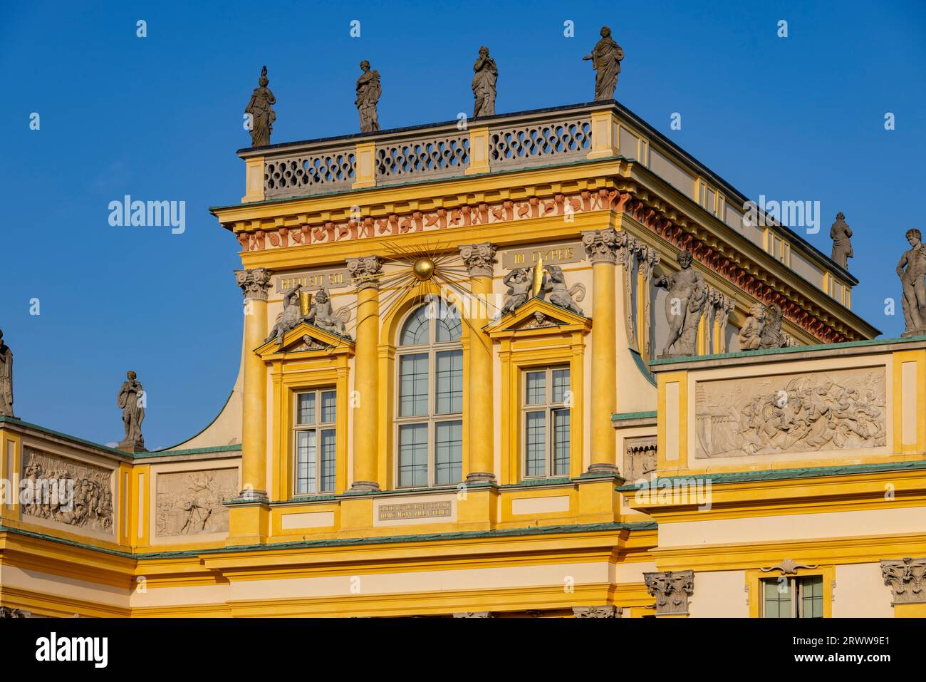 exterior, Wilanow Palace, Warsaw, Poland Stock Photo