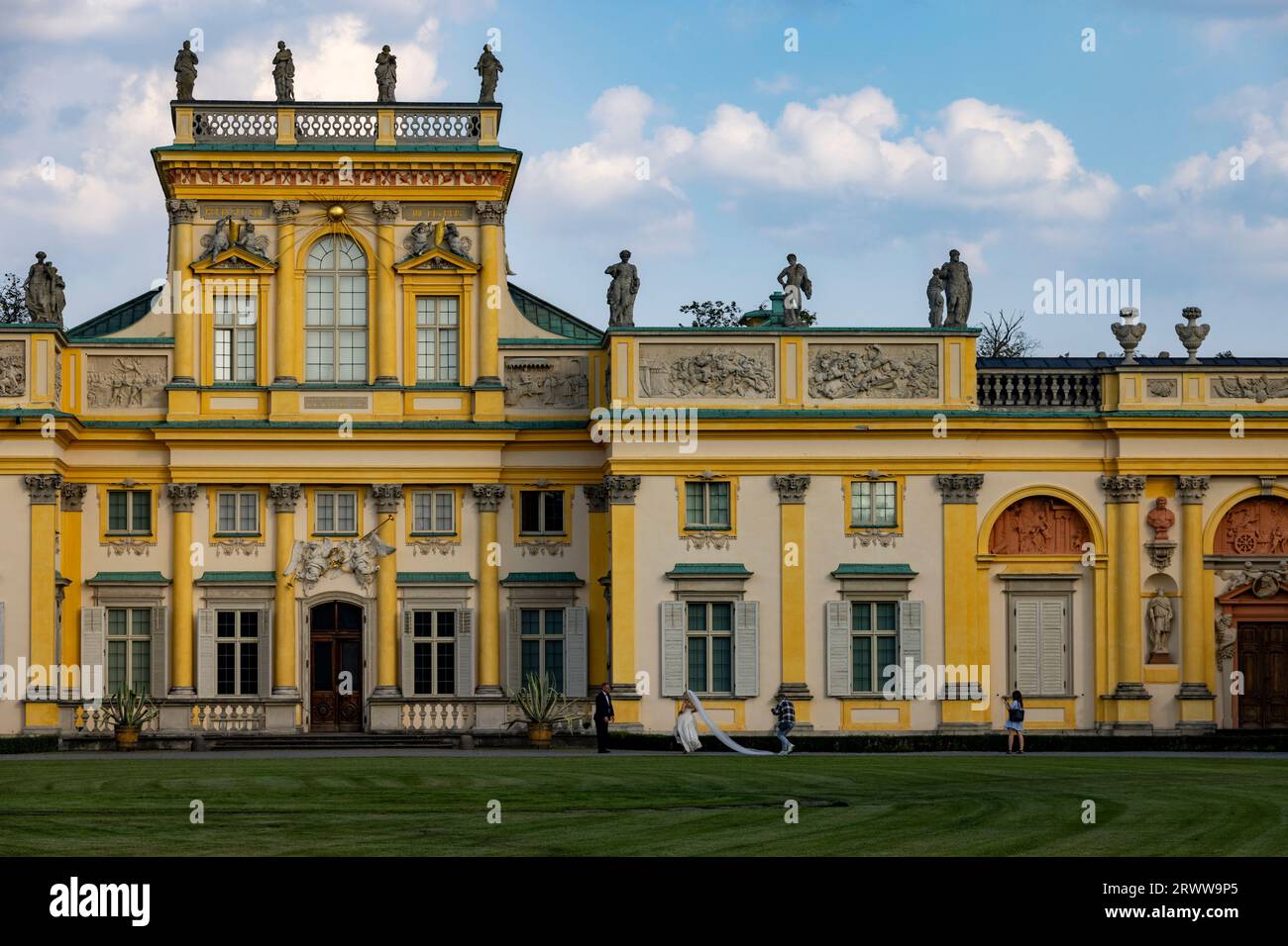 exterior, Wilanow Palace, Warsaw, Poland Stock Photo