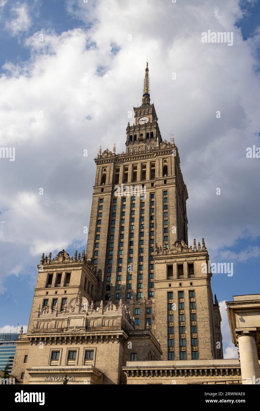 The Palace of Culture and Science, Warsaw, Poland Stock Photo