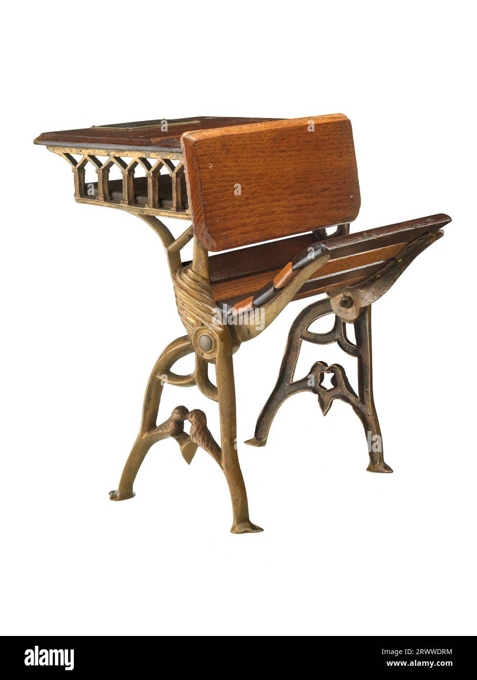 Patent model. School desk, Cox & Fanning, 1873, patent no. 135089. CL*65.0386. Stock Photo