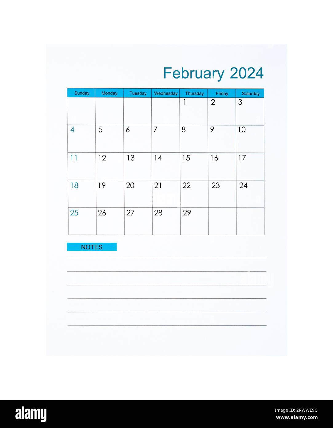 Febbraio 2024 Calendario lunare, cicli lunari, fasi lunari Foto stock -  Alamy