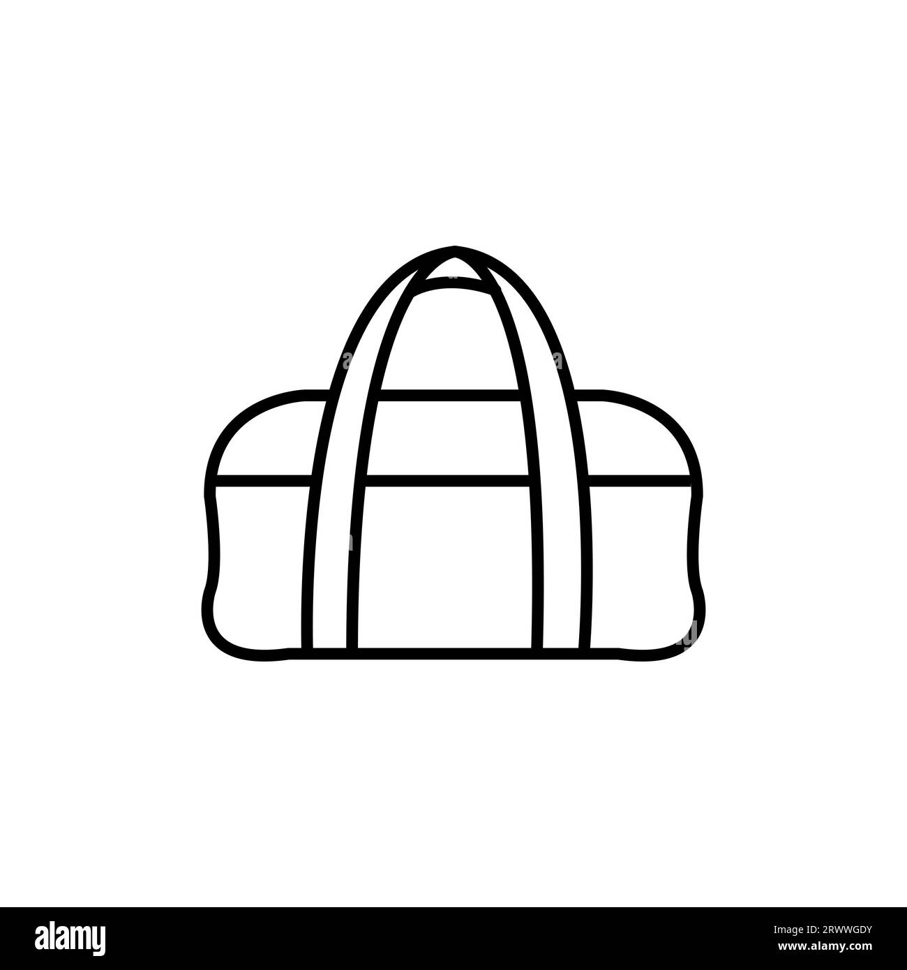 Sport bag icon. Sport bag linear symbol design from Gym and Fitness collection. Simple outline element vector illustration on white background Stock Vector