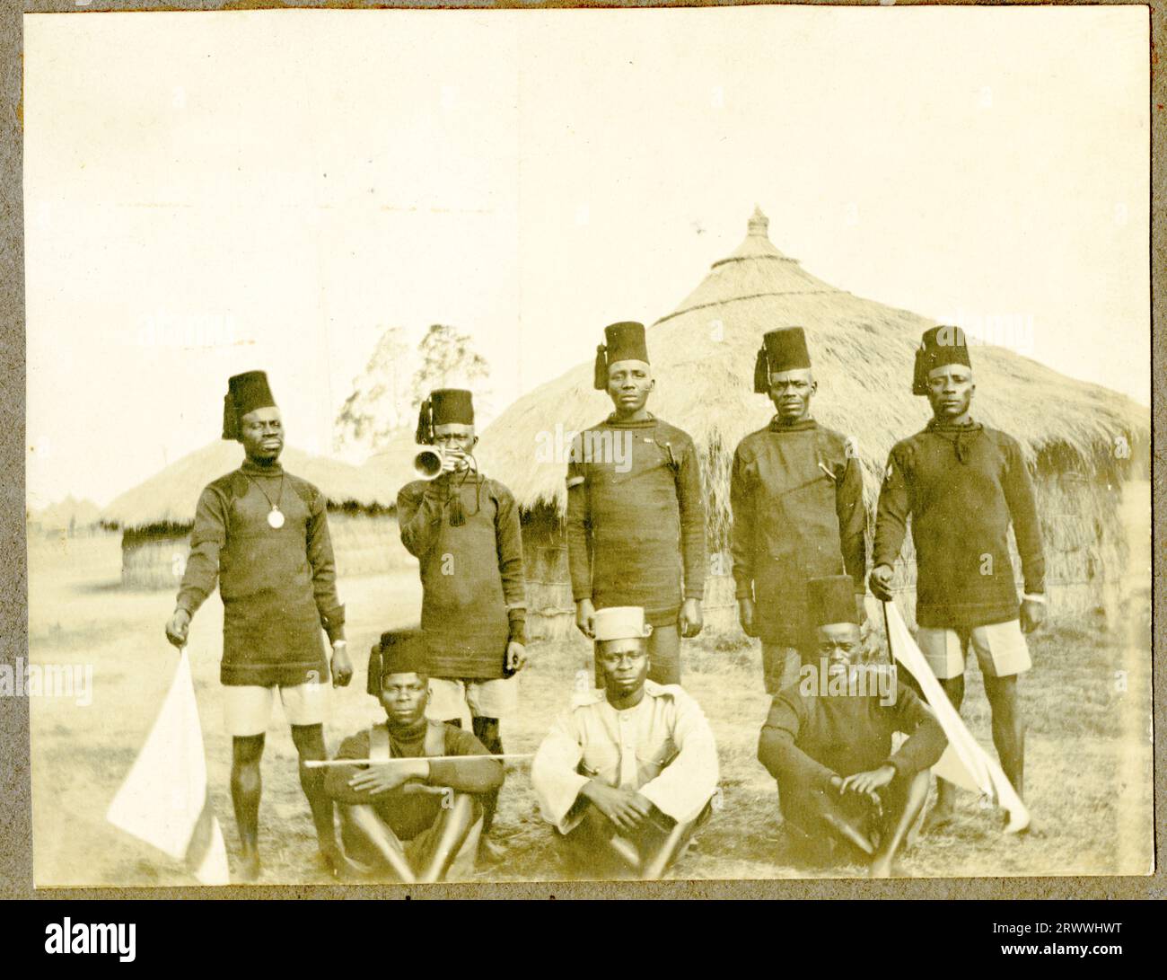 Formal group photograph of African apprentices of the Public Works ...